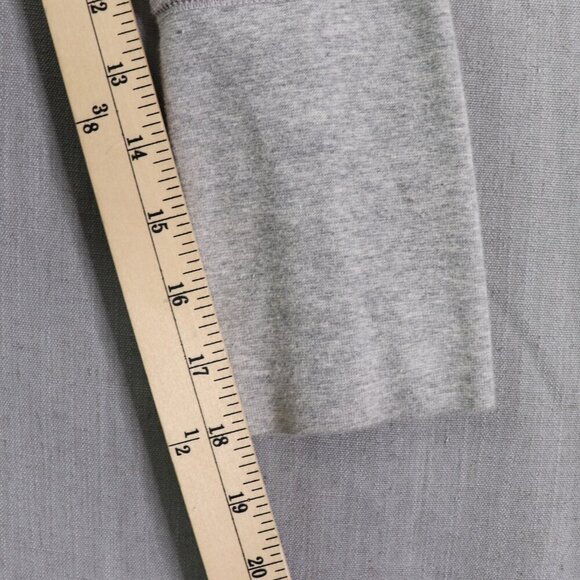 Sundance Thermal Top Women Small Gray Waffle Knit Velvet Cuff Button Long Sleeve - Picture 11 of 12